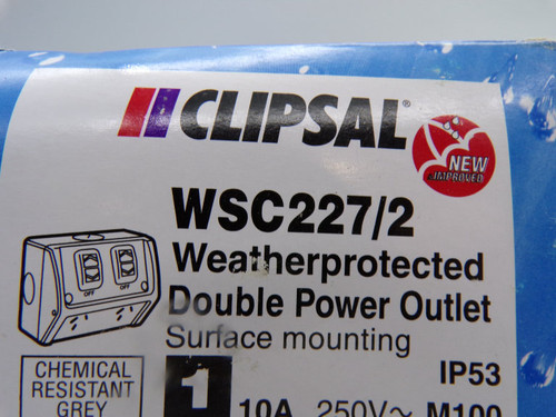 CLIPSAL WSC227/2 RECEPTACLE