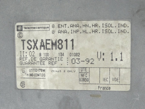 SCHNEIDER ELECTRIC TSXAEM811 PLC MODULE