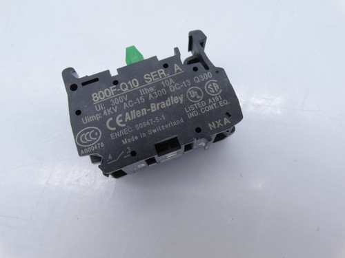 ALLEN BRADLEY 800F-Q10 SERIES A CONTACT BLOCK