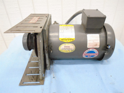 BALDOR VN3558T INDUSTRIAL MOTOR W/ BROWNING 147981 TORQUE LIMITER (48479 - USED)