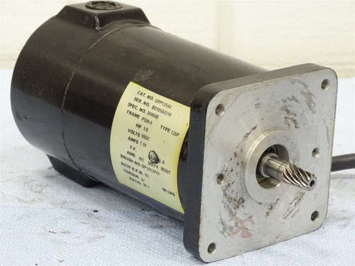 BALDOR GPP12544 GEARHEAD MOTOR 1/8HP 83RPM 87IN-LB 30:1 90VDC 1.34A 30980B (54313 - USED)