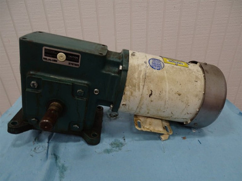 LEESON C6 17WK102 WASHGUARD MOTOR 280-230V 1HP 1725 RPM W/REDUCER NO DATA PLATE (22626 - USED)