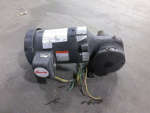 BROWNING E186A MOTOR 1HP, 1755/1440RPM, 3 PHASE, FRAME: 143T W/ GEAR RATIO 3.42 (8253 - USED)