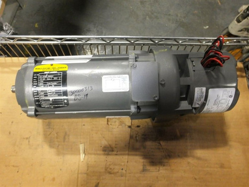 BALDOR RELIANCE INDUSTRIAL MOTOR WITH STEARNS BRAKE .75HP 180V 5A 1750RPM FRD80C (1298 - USED)