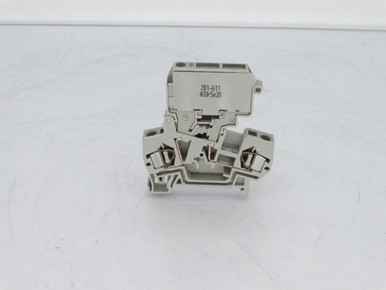 WAGO 281-611/281-418 2-CONDUCTOR FUSE TERMINAL BLOCK, GRAY, 4, WITH