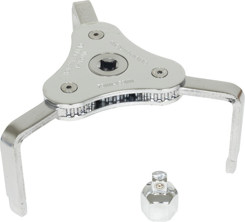 PG262 - CLÉ FILTRE À HUILE À 3 MÂCHOIRES AVEC ADAPTATEUR, 73MM-153MM
