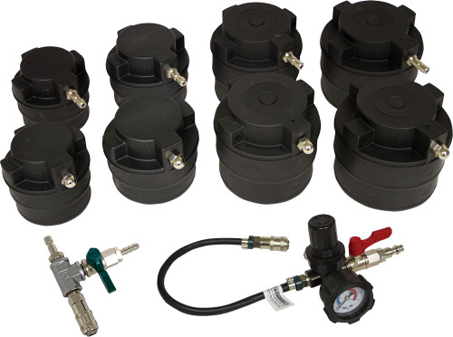 PG376 - 10-PC. HD TURBO AIR SYSTEM TEST KIT W/ SMOKE ADAPTER FOR LIGHT DUTY TRUCKS AND CLASS 7 & 8 SEMIS
