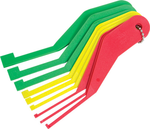 PG343 - COMBINATION BRAKE LINING THICKNESS GAUGE SET, SAE & METRIC , 2MM–12MM (.0787–.4724)