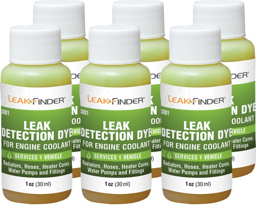PG374 - COOLANT LEAK DETECTION DYE, (6) 1 OZ (30 ML) BOTTLES PG374 - COOLANT LEAK DETECTION DYE, (6) 1 OZ (30 ML) BOTTLES