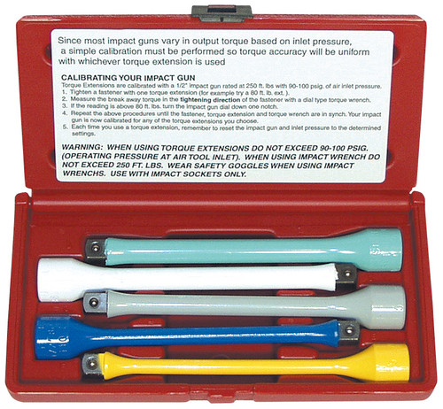 PG348 - 5-PC 1/2" DR. AUTO EXTENSION KIT W/CASE