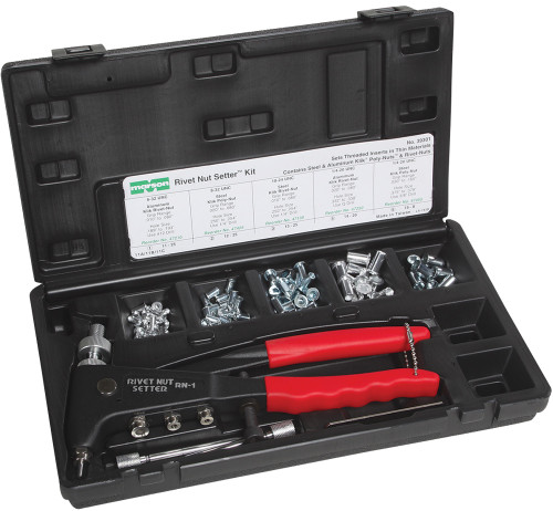 PG322 - METRIC POLY-NUT KIT, 4, 5, 6 AND 8MM MANDRELS & NOSEPIECES, 75 ASSORTED KLIK POLY-NUTS