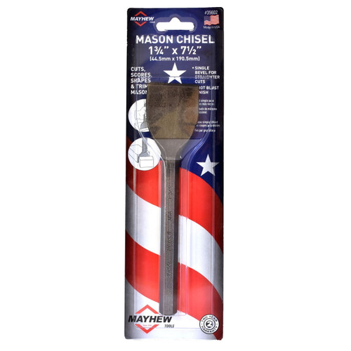 1-3/4" x 7-1/2" Mason Chisel, Carded