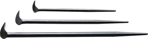 PG210 - 3-PC PROFESSIONAL ROLLING HEAD PRY BAR SET, 1/2" X 12", 5/8" X 16", 3/4" X 21"