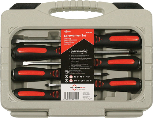6-PC CAPPED END SCREWDRIVER SET, PHILLIPS® AND SLOTTED