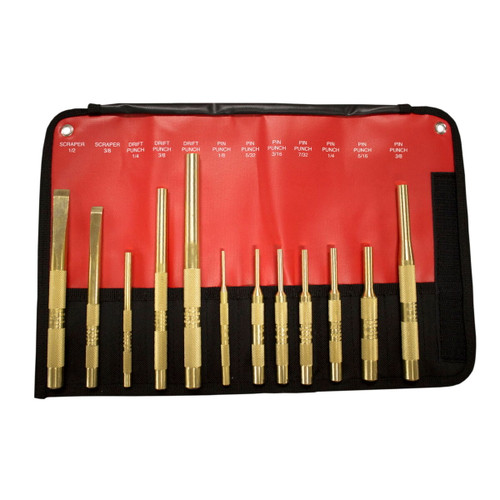 12 PC Brass Punch & Scraper Set (SAE)