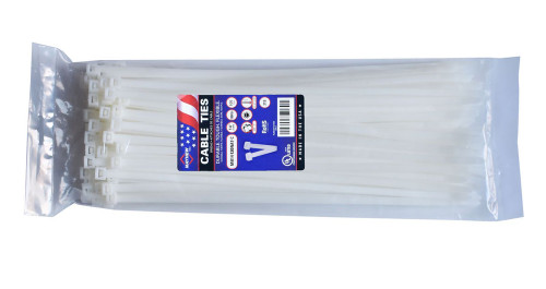 14" 120 lbs Natural cable ties 100/bag
