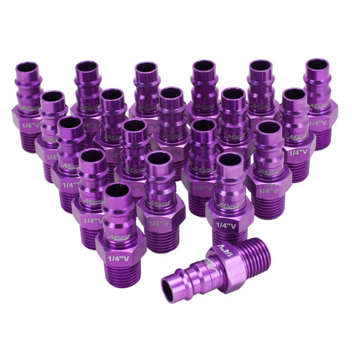 ColorFit HighFlowPRO Plugs, V-style Violet, 1/4" NPT Mâle, Boîte de 20