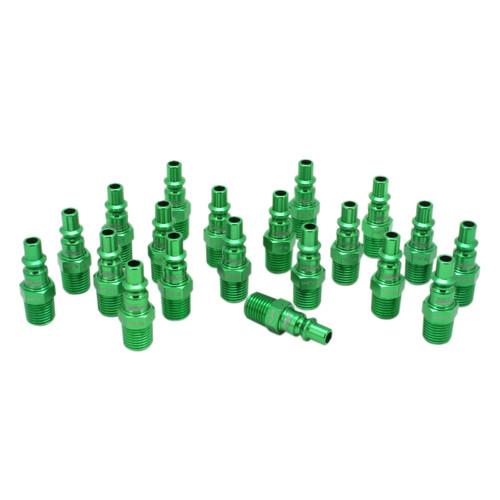 ColorFit Plugs, A-style Green, 1/4" NPT Male, Box of 20