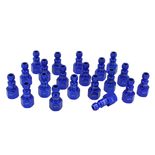 ColorFit Plugs, T-style Blue, 1/4" NPT Female, Box of 20