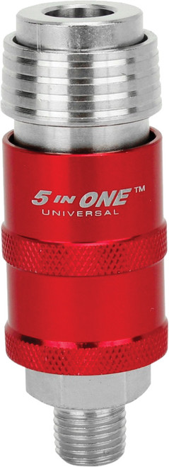 PG100 - 5 DANS™ UN ATTELAGE INDUSTRIEL INDUSTRIEL À CONNEXION RAPIDE À ÉCHAPPEMENT UNIVERSEL DE SÉCURITÉ MÂLE, NP DE 1/4"