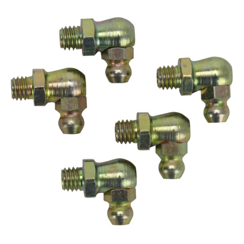 Raccord de graisse , M6 x1 , 90 Degrés , OAL 18 mm max, 5-pk
