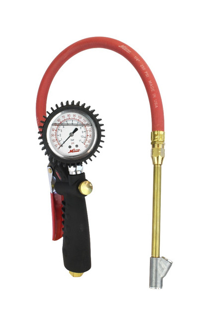 Analog Inflator Gauge with Straight Foot Head Chuck