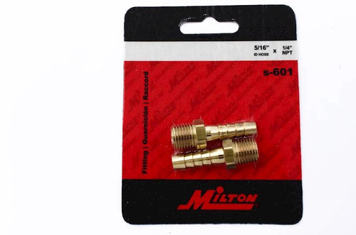 1/4" M. End, 5/16" ID Hose, 2/cd