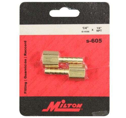 1/4" F. Solid End, 1/4" ID Hose, 2/cd