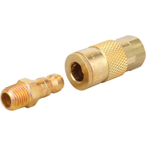 1/4" F. Coupler & M. Plug T-Style