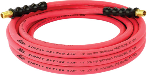 PG106 - Tuyau d'air en caoutchouc ultraléger 1/4" x 25' avec extrémités NPT 1/4"