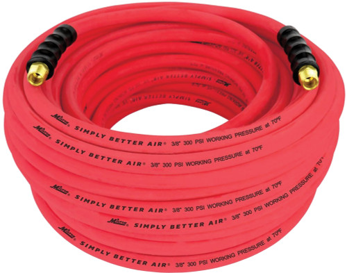 PG106 - TUYAU D’AIR EN CAOUTCHOUC ULTRA LÉGER DE 3/8 » X 100' AVEC EXTRÉMITÉS DE NPT DE 3/8 »