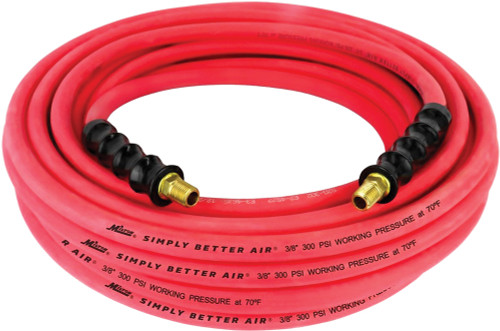 PG105 - 3/8" X 50' ULTRA LIGHTWEIGHT RUBBER AIR HOSE WITH 1/4" NPT ENDS