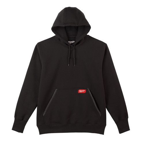 HEAVY DUTY PULLOVER HOODIE, BLACK - MEDIUM