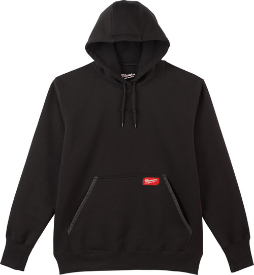 HEAVY DUTY PULLOVER HOODIE, BLACK - MEDIUM