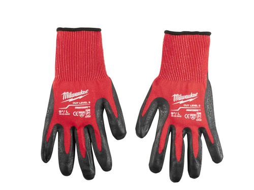 (6) CUT 3 NITRILE GLOVES - L