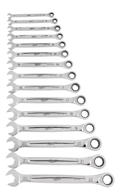 15-PC RATCHET COMBO WRENCH-METR