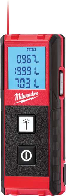 PG319 - 65' LASER DISTANCE METER WITH BACKLIT SCREEN, PROVIDES MEASUREMENTS FROM ALL ORIENTATIONS