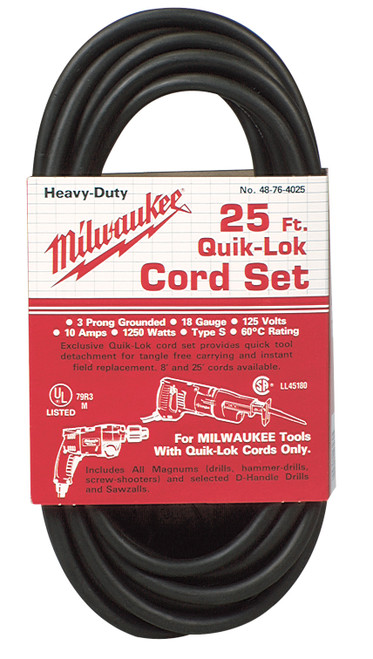 25FT QUIK-LOK CORD SET