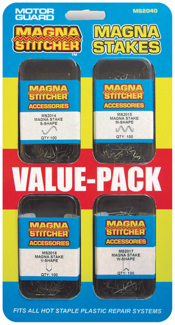 PG308 - MAGNA-STAKES™ DE REMPLACEMENT, FORMES S/M/V/W, PAQUET DE 400 (100/FORME)