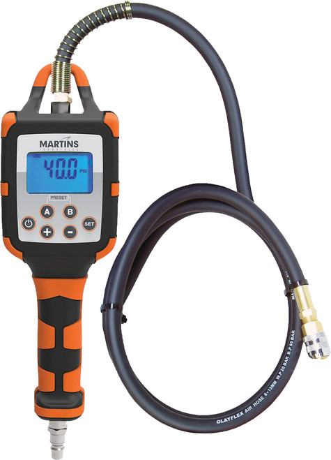 PG345 - FLATEMATIC HANDHELD AUTOMATIC TIRE INFLATOR, NITROGEN COMPATIBLE, 6 FT. HOSE, 0-174 PSI