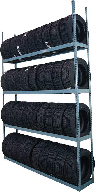 PG346  -  4-TIER TIRE SHELVING RACK FOR PASSENGER AND LIGHT TRUCK TIRES, 44 TIRES/2000 LB CAP.