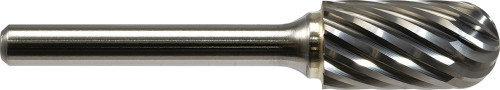 PG115 - NX SERIES SC - RADIUS CYLINDRICAL BUR FOR STAINLESS STEEL, 1/2" CUTTING DIAM., 2-3/4" OAL, 1/4" SHANK PG115 - NX SERIES SC - RADIUS CYLINDRICAL BUR FOR STAINLESS STEEL, 1/2" CUTTING DIAM., 2-3/4" OAL, 1/4" SHANK
