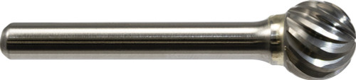 PG108 - NX SERIES SD - BALL BUR FOR STAINLESS STEEL, 1/2" CUTTING DIAM., 2-1/4" OAL, 1/4" SHANK