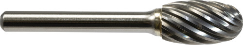 PG108 - NX SERIES SE - OVAL BUR FOR STAINLESS STEEL, 3/8" CUTTING DIAM., 2-3/8" OAL, 1/4" SHANK