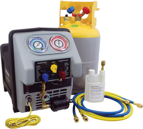 PG10 - MACHINE DE RÉCUPÉRATION DE RÉFRIGÉRANTS BITURBO POUR « UNITÉS DE RÉFÉRENCE », COMPATIBLE AVEC TOUS LES RÉFRIGÉRANTS CFC, HCFC ET HFC, RÉSERVOIR DOT DE 30 LB