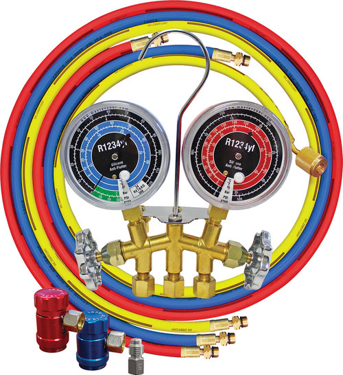 PG400 - R1234YF ENSEMBLE DE CALIBRE DE COLLECTEUR EN LAITON DE 60" ET COUPLEURS