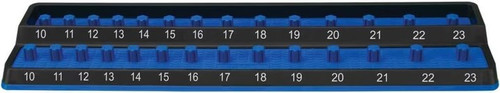 1/2" METRIC PEG SOCKET HOLDER, SHALLOW & DEEP, 10MM-23MM, BLUE