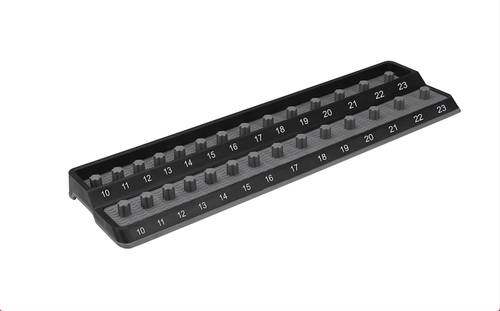 1/2" METRIC PEG SOCKET HOLDER, SHALLOW & DEEP, 10MM-23MM, GREY