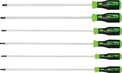 6 TOURNEVIS TORX EXTRA LONGS DE 12 ", T10, T15, T20, T25, T27, T30