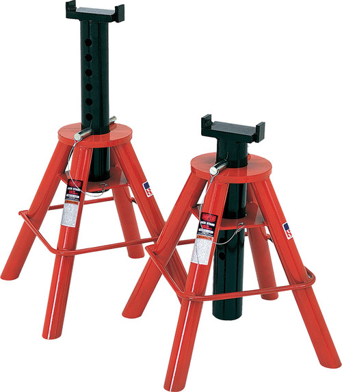 PG222 - 10 TON CAP. JACK STANDS - PIN TYPE-[HIGH]-U.S.A.